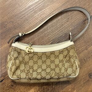 Gucci GG Monogram Canvas Lovely Heart Pochette